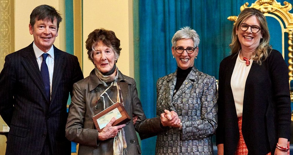The Hon. Luke Donnellan, Minister for Child Protection, Minister for Disability, Ageing and Carers, Ms Carmel Benjamin AM, 2019 Volunteer of the Year, The Hon. Linda Dessau AC, Governor of Victoria, Ms Penny Fowler, Chairman, Herald and Weekly Times